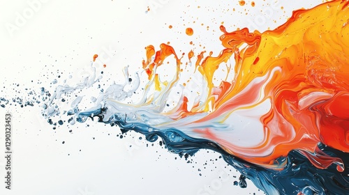 Abstract art studio aesthetic view of dynamic colors and artistic expression