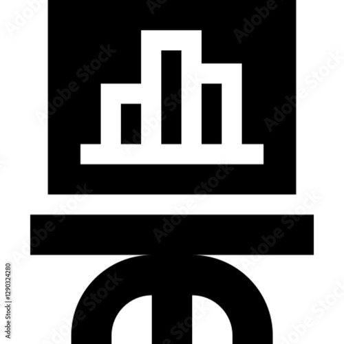 Vector line icon of a dashboard interface, symbolizing data visualization, analytics, and performance monitoring. Commonly used in admin panels, business intelligence tools, web apps, UI UX design, an