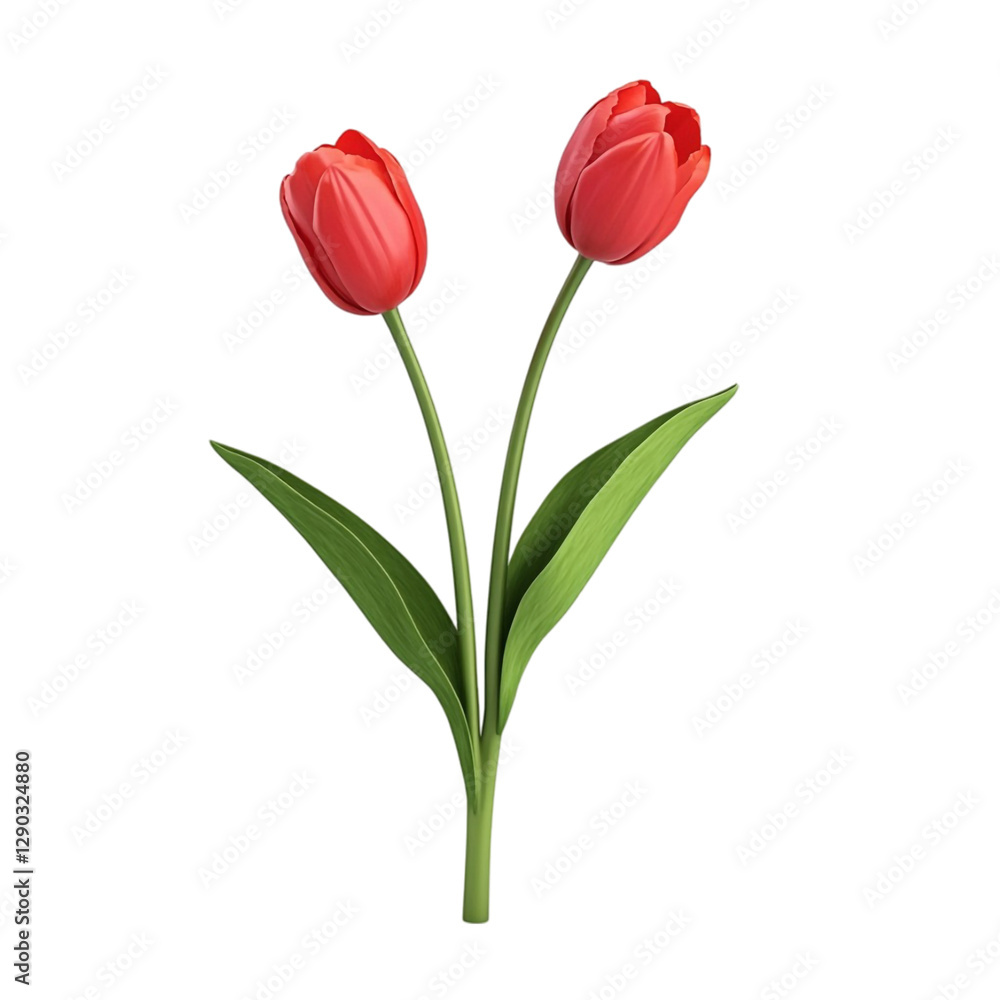 Two Red Tulips Elegant Spring Flowers Nature Beauty, Two Red Tulips Elegant Spring Flowers Nature Beauty,