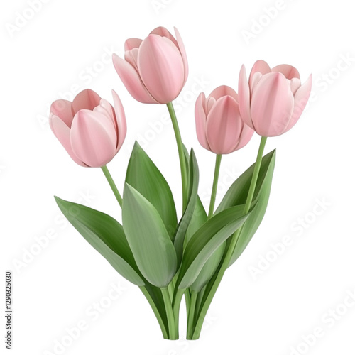Wallpaper Mural Pink tulips bouquet spring flowers blossom nature beauty Torontodigital.ca