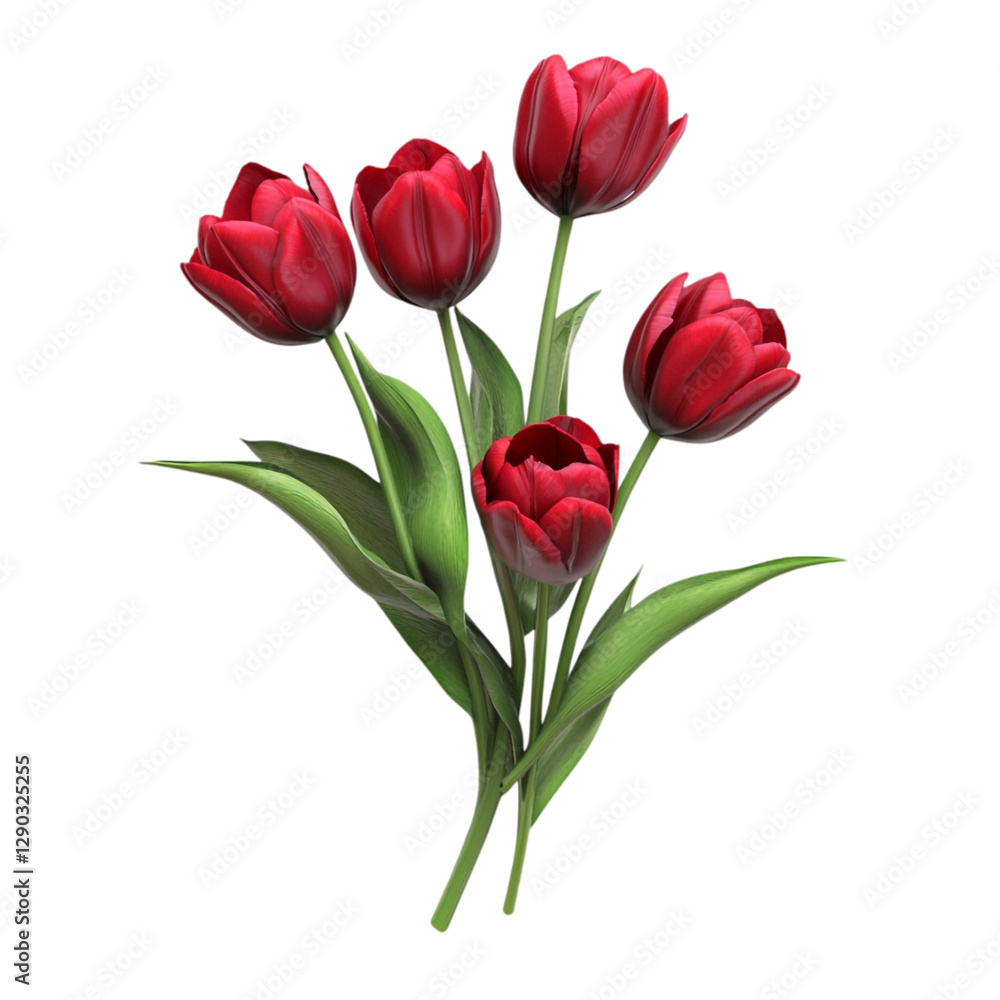 Red Tulips Bouquet Elegant Flowers Spring Blooms Red Tulips Bouquet Elegant Flowers Spring Blooms