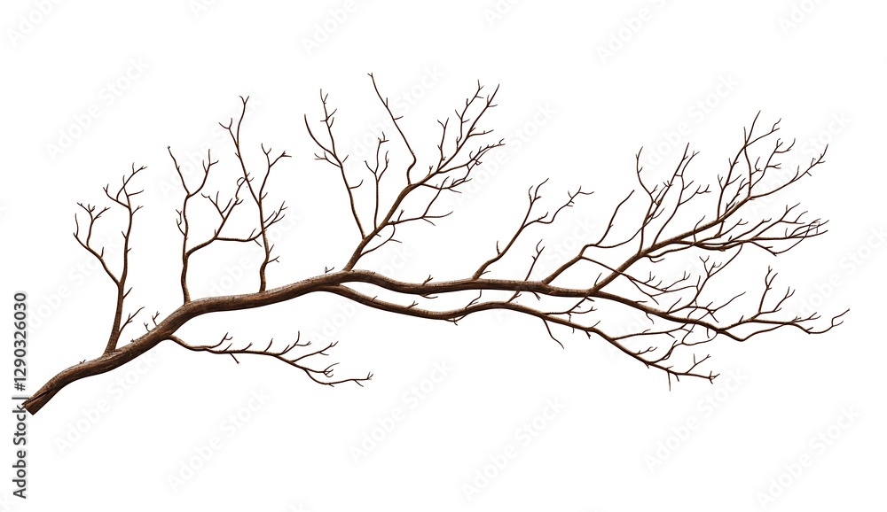Bare Tree Branch Isolated Winter Nature Twig Wood Bare Tree Branch Isolated Winter Nature Twig Wood