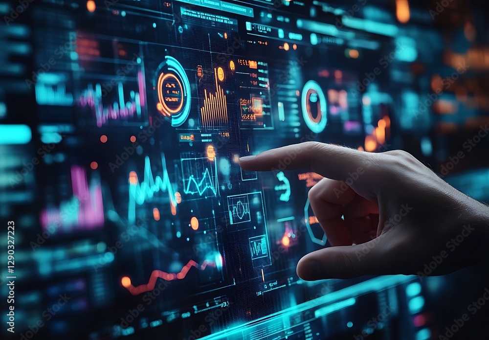 Futuristic Tech Interface Data Analysis Digital Innovation Futuristic Tech Interface Data Analysis Digital Innovation