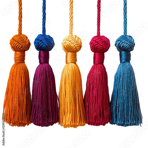 Wallpaper Mural Colorful Tassels isolated on transparent background, png Torontodigital.ca