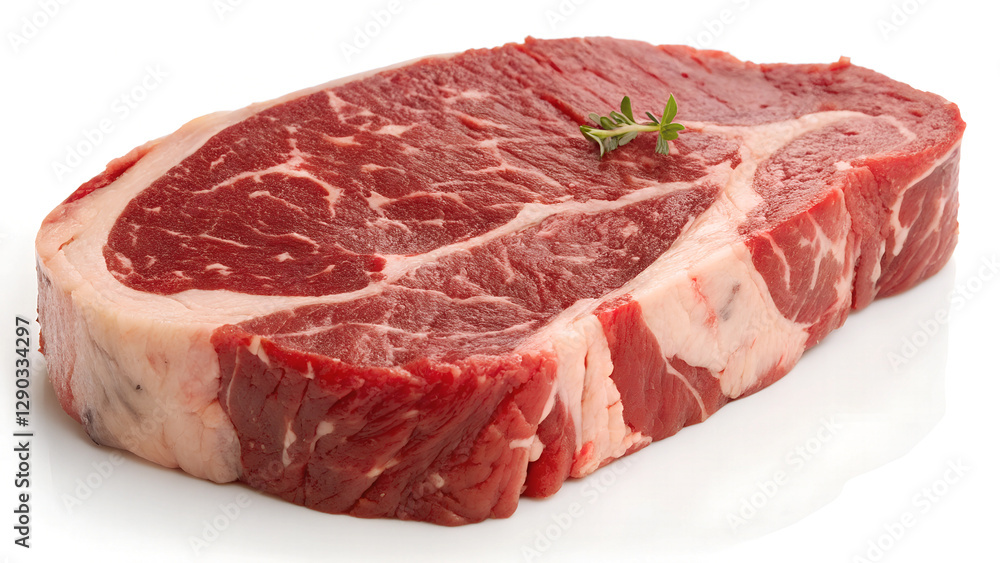 raw meat on a white background for your design raw meat on a white background for your design