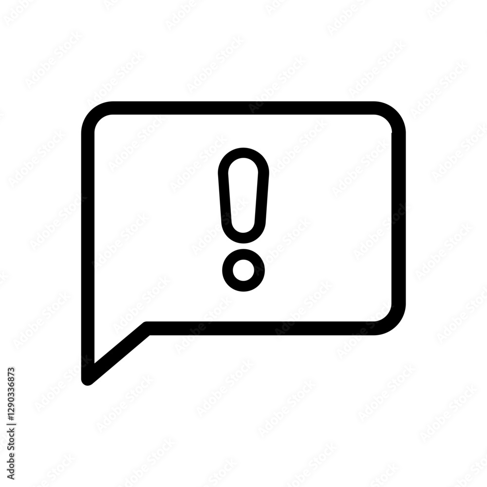 Exclamation illustration icon Exclamation illustration icon