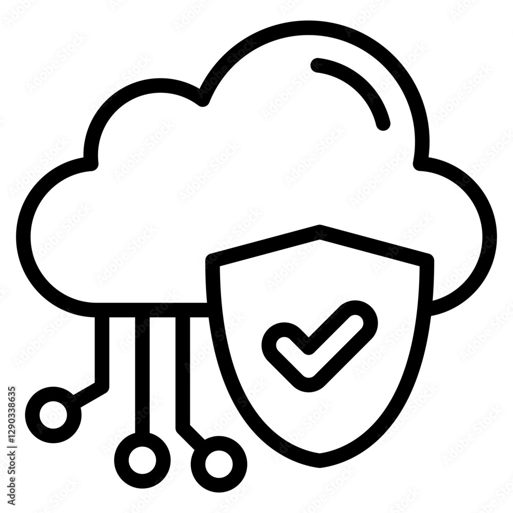 Cloud Security Compliance Icon Cloud Security Compliance Icon