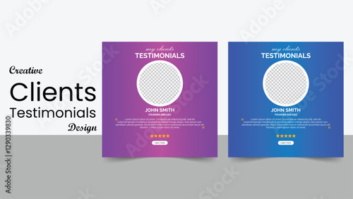 Vector of testimonial template and star rating for websites. Suitable for web and mobile app isolated on background, illustration template design and creative presentation.