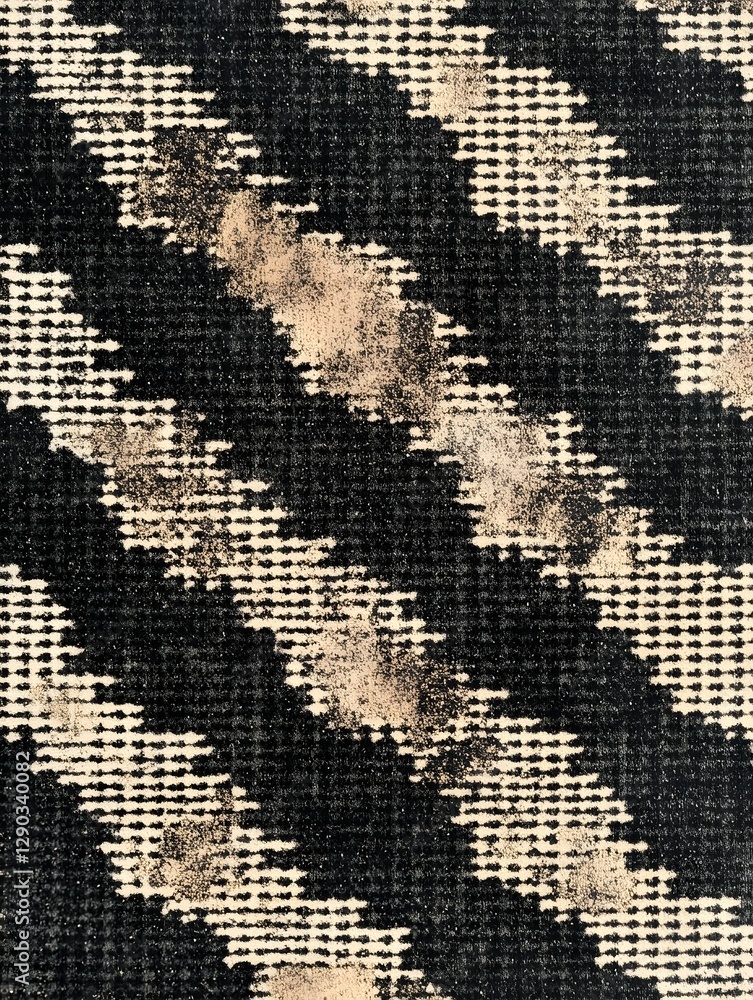 Fototapeta premium Duotone Houndstooth Pattern with Metallic Foil Accents and Dynamic Design