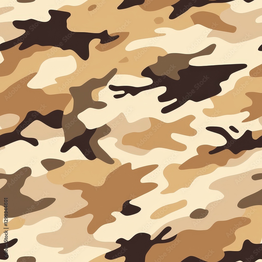 Classic camouflage pattern featuring earthy tones and textures perfect for outdoor activities and military aesthetics seamless pattern Classic camouflage pattern featuring earthy tones and textures perfect for outdoor activities and military aesthetics seamless pattern