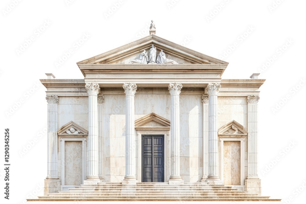 Obraz premium Sinoportugese architecture building white background spirituality.