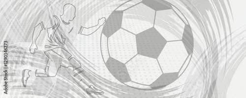 Modern background with soccer football ball. vector illustration