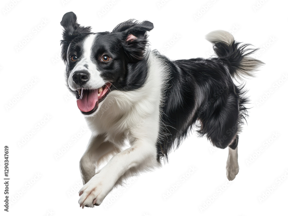 A Joyful Border Collie in Mid-Air Leap: A Captivating Image of Canine Energy and Playfulness A Joyful Border Collie in Mid-Air Leap: A Captivating Image of Canine Energy and Playfulness
