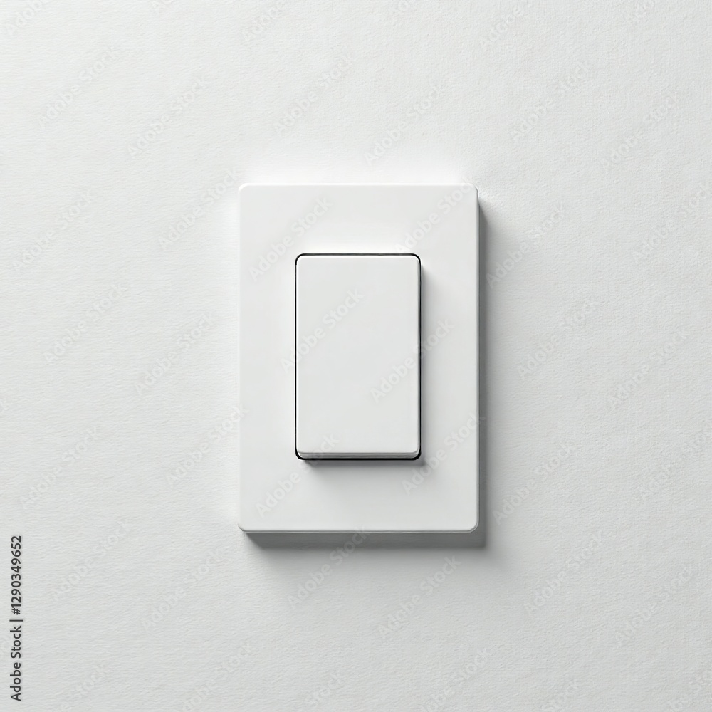 Clean white concrete texture, flush-mounted controller switch, interior, controller Clean white concrete texture, flush-mounted controller switch, interior, controller
