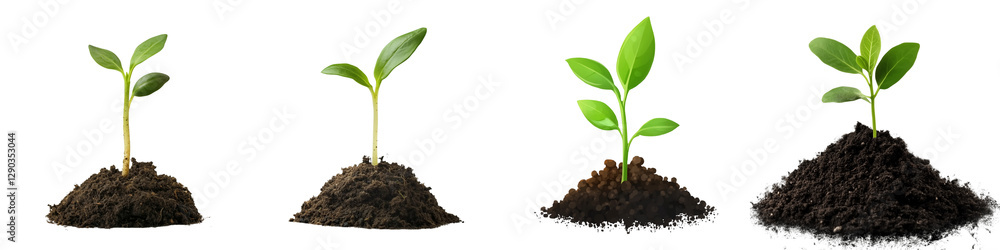 set of A small green seedling is growing from the ground, seedling from the ground, green seedling, the beginning of a tree, the birth of a small seedling, on a transparent backgrounds set of A small green seedling is growing from the ground, seedling from the ground, green seedling, the beginning of a tree, the birth of a small seedling, on a transparent backgrounds