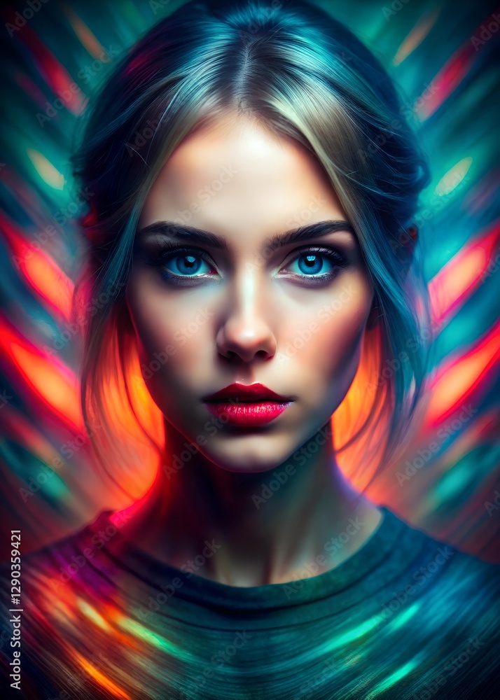 Cinematic Illusion: Abstract Beauty, Fiery Curls & Soft Contrast Cinematic Illusion: Abstract Beauty, Fiery Curls & Soft Contrast