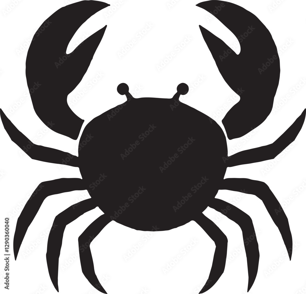 Crab silhouette icon illustration Crab silhouette icon illustration