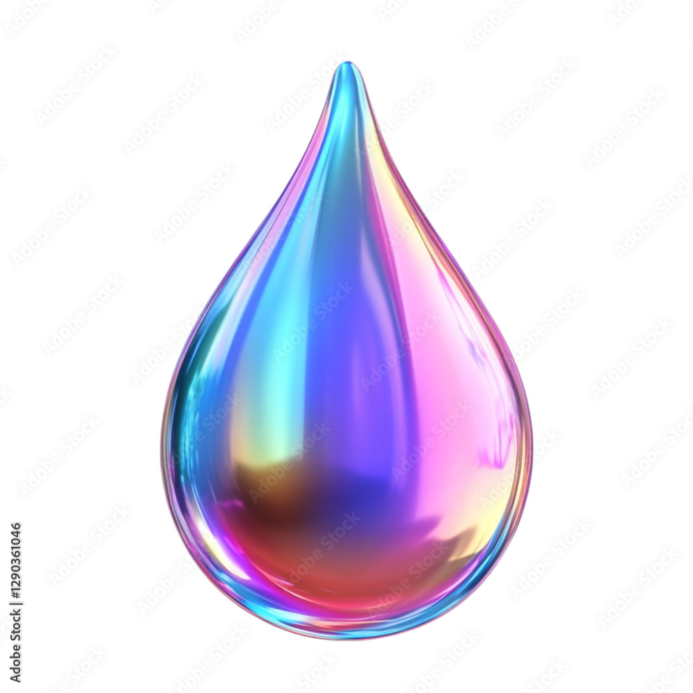 Iridescent Liquid Drop Abstract Design Iridescent Liquid Drop Abstract Design