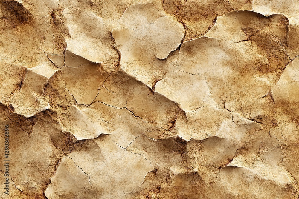 Fototapeta premium Ancient Ruins Sepia Texture: Rugged Stone Wall Background. Perfect for vintage, historical, archaeological projects, adding a weathered, aged, distressed effect to designs. Ideal for posters, 