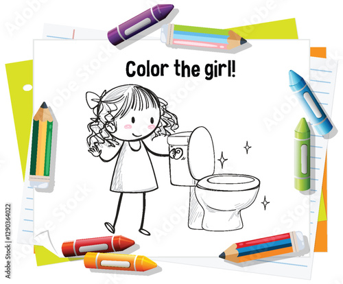 Coloring Fun with Doodle Girl