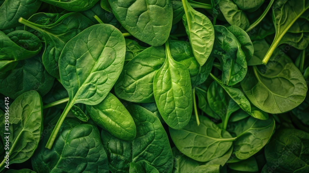 Obraz premium Fresh Green Spinach Leaves