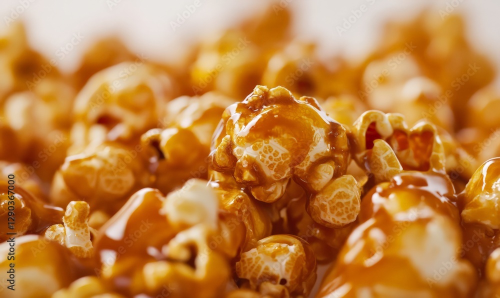 Closeup of caramelized popcorn Closeup of caramelized popcorn