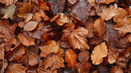 Wet Leaves: Leaves soaked in rain or morning dew, dripping with water droplets that glisten under the sun, offering a fresh, lush look in the morning light.
