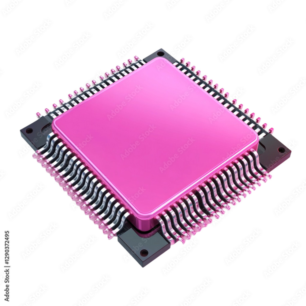 Pink Microchip Technology Computer Chip Circuit Board Pink Microchip Technology Computer Chip Circuit Board