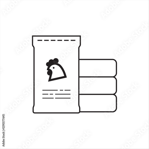 poultry feed. animal feed. icon. vector illustration