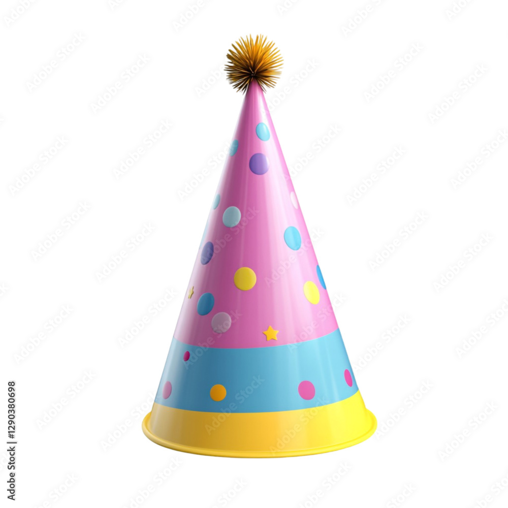 Festive Pink Party Hat Colorful Celebration, Festive Pink Party Hat Colorful Celebration,