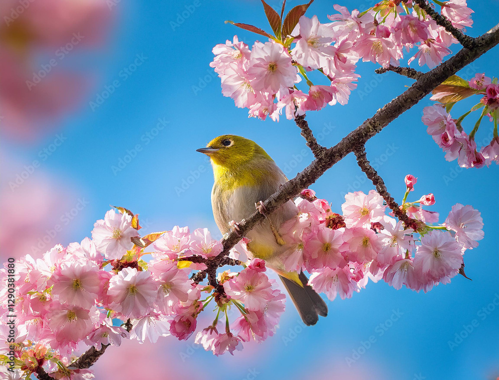 Generated image　桜と小鳥