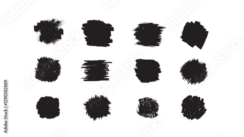 Abstract grunge background, Grunge badge brush, Hand drawn brush strokes isolated on white background vector illustrator
