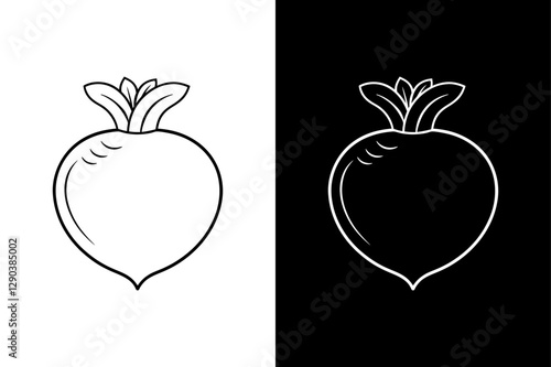 Rutabaga Line Art. Simple & Elegant Vector Illustration