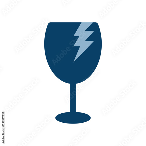 割れたコップのアイコンイラスト