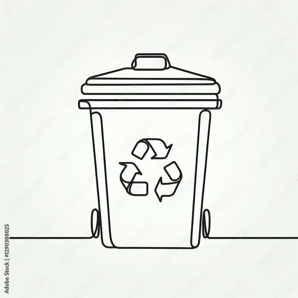 trash container silhouette thin lines flat trash container silhouette thin lines flat