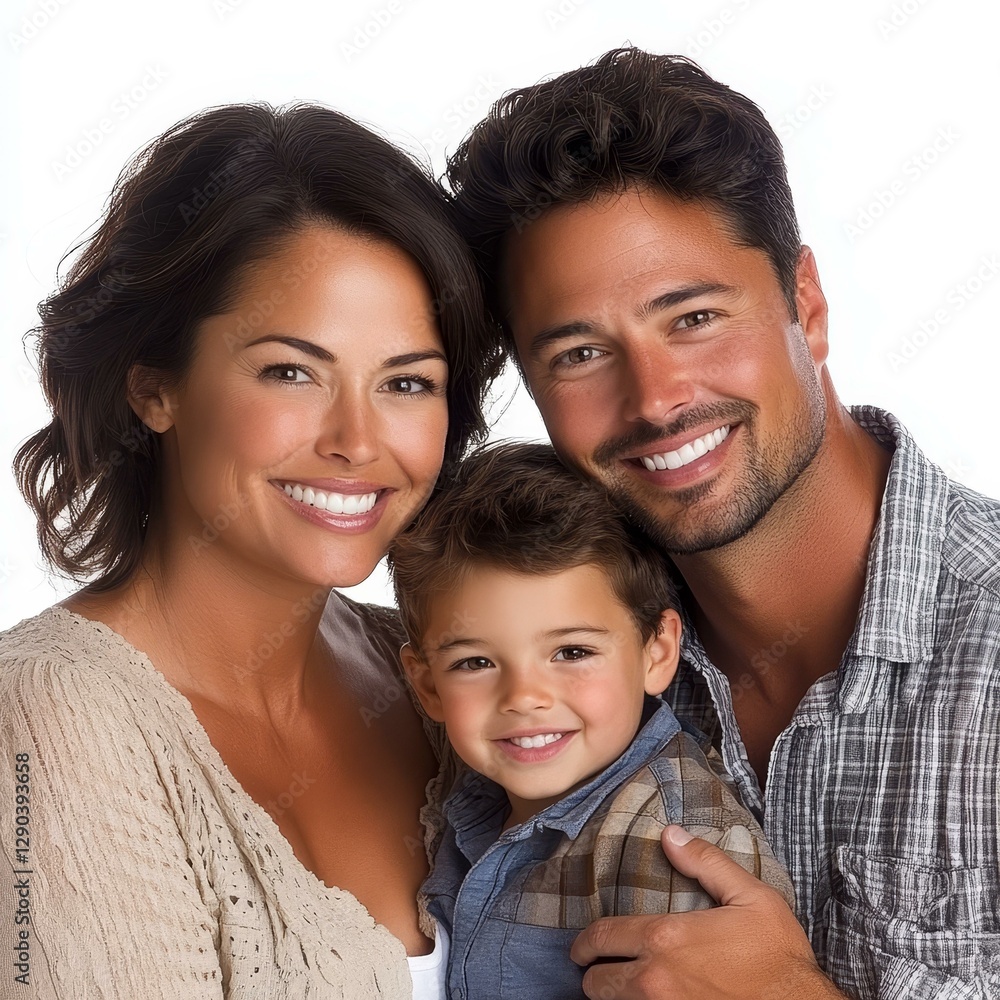 Happy Family Portrait with a Smile Happy Family Portrait with a Smile