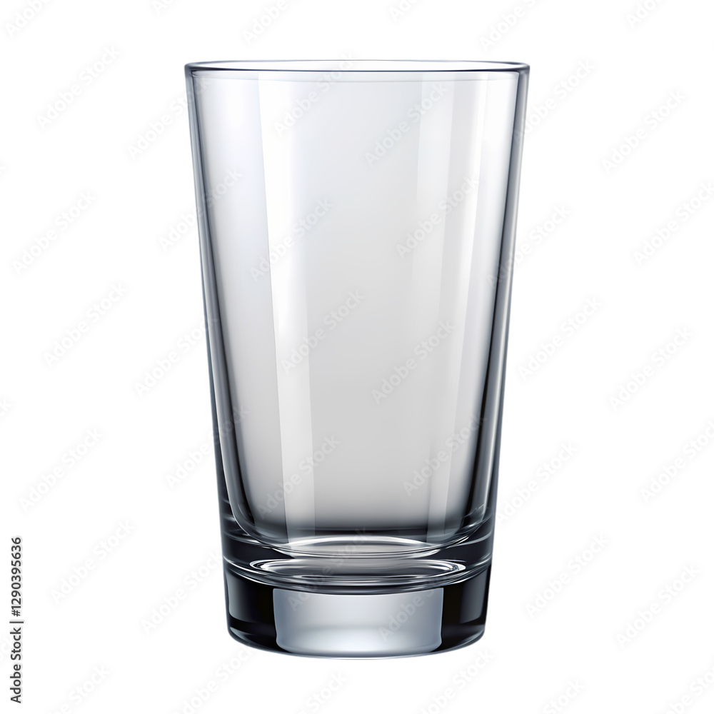 Clear Glass Tumbler: Perfect for Drinks isolated on transparent background Clear Glass Tumbler: Perfect for Drinks isolated on transparent background