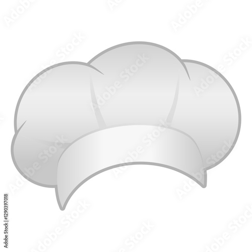 Clean White Chef Hat Vector. Chef Hat Uniform Work Symbol. White Chef Hat Icon.