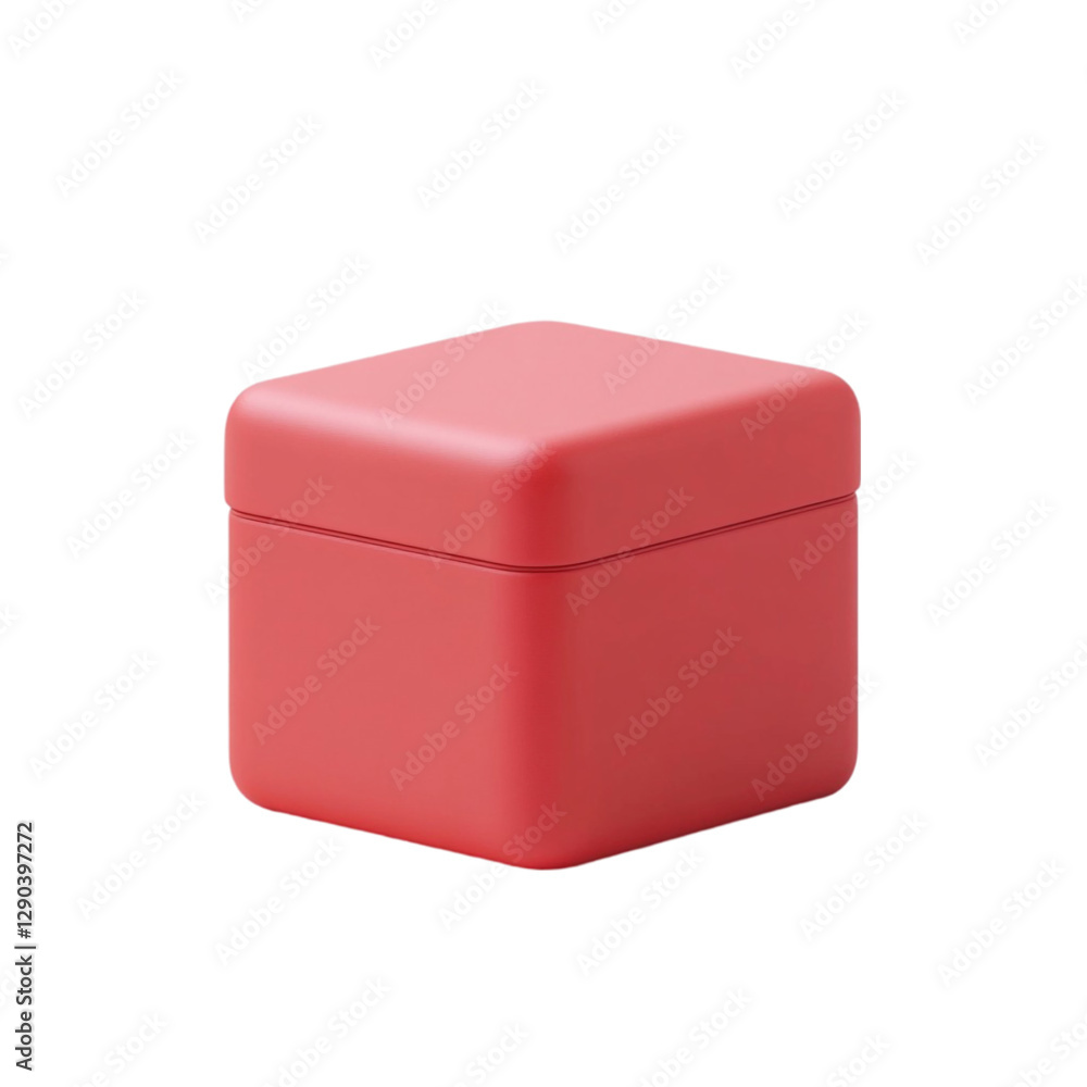 Pink cube shaped gift box product mock up Pink cube shaped gift box product mock up