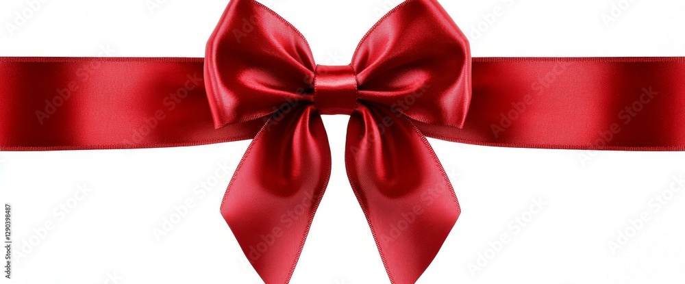 Elegant Red Satin Ribbon Bow Elegant Red Satin Ribbon Bow