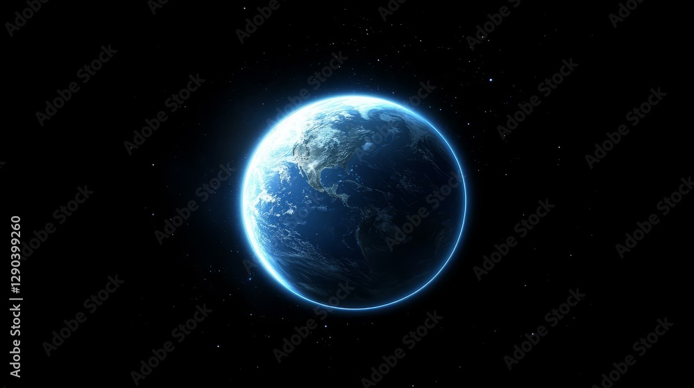 Earth in Space Illustration Earth in Space Illustration