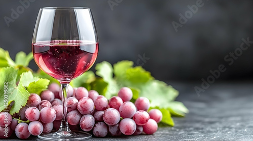 Wallpaper Mural Ros? wine glass with grapes, dark background; food, drink menu Torontodigital.ca