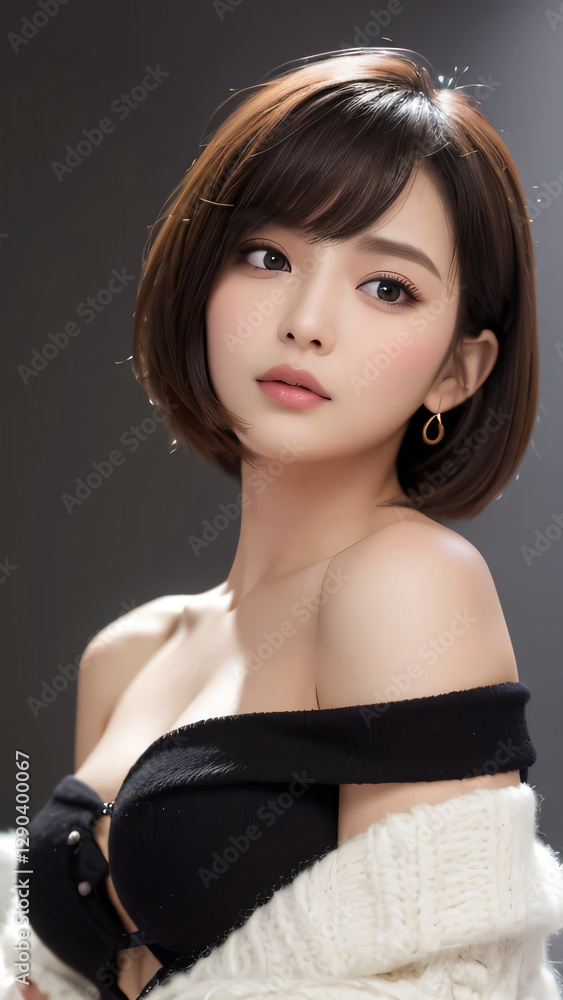 Fototapeta premium 女, 美しさ, ドレス, ファッション, モデル, 髪の毛, 黒, ブルネット, 人, 淑女, スタジオ, うっとりさせる魅力, 顔, 体, 笑う, スタイル, 1, 優雅な, ポーズ, 人々, いいかた, 細い, 優雅, 化粧, 金髪, 女性, ビキニ, 海, サマータイム, 水, 水泳パンツ, 太陽, バカンス, 空, タン, 砂, ライフスタイル, トロピカル, 旅行, 笑みを浮かべている