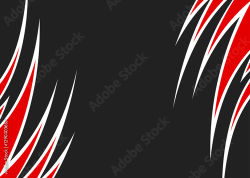 Abstract background with reflective curved spike line pattern and with some copy space area