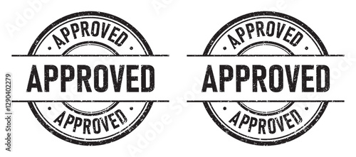 Quality control approved rubber stamp seal old vantage