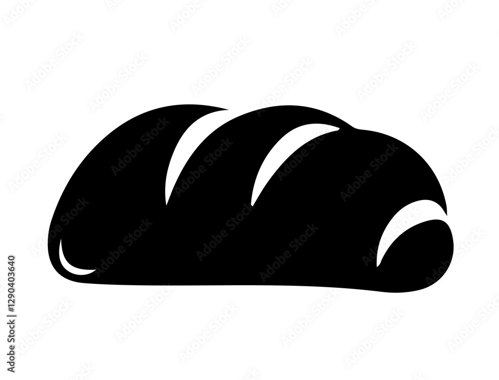 black and white bread on background black and white bread on background