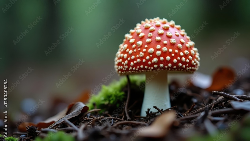 Microdose mushroom. Mushroom is red and white with white dots on it Microdose mushroom. Mushroom is red and white with white dots on it