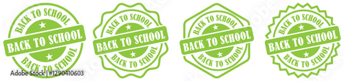 Back to school logo collection set. Back to school label.   round band sign set. Back to school stamp badge label emblem icon with text and stars for educational and academic theme.  insignia. stamp. 