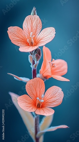 Closeup Coral Flowers in Soft Focus