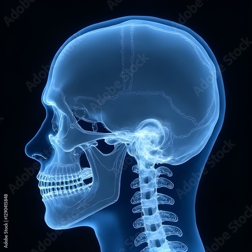 x ray of human skull